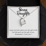 Stepdaughter Forever Love Heart Necklace