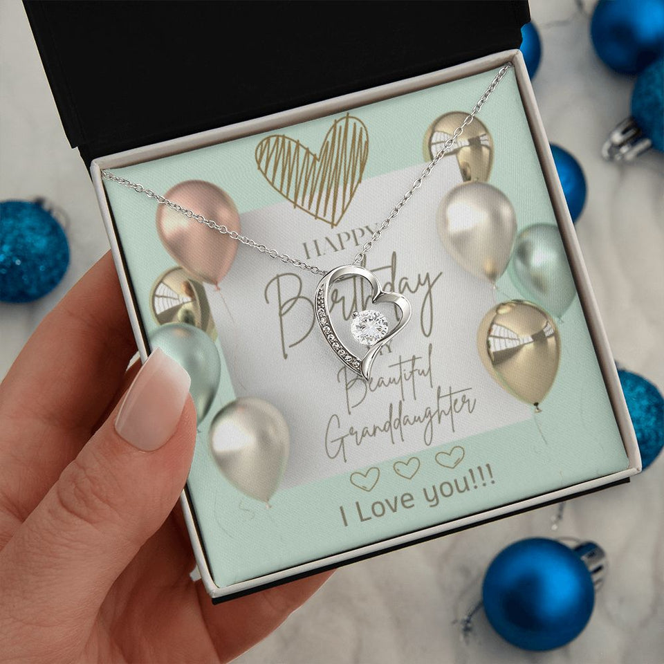 Happy Birthday Forever Love Necklace For Granddaughter