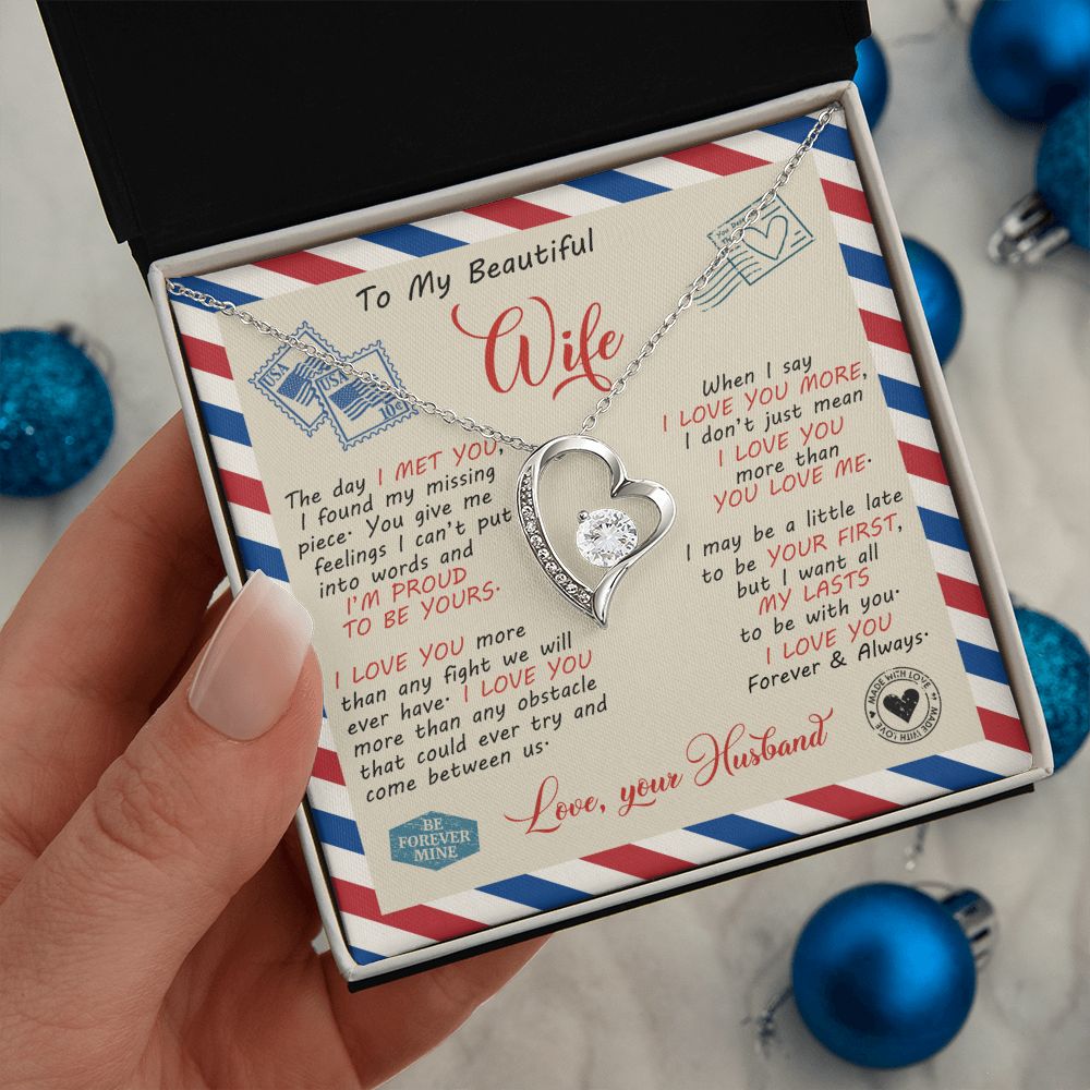 To My Wife - I'm Proud To Be Yours, Forever Love Necklace Gift