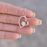 To My Granddaughter - Never Give Up, Forever Love Necklace