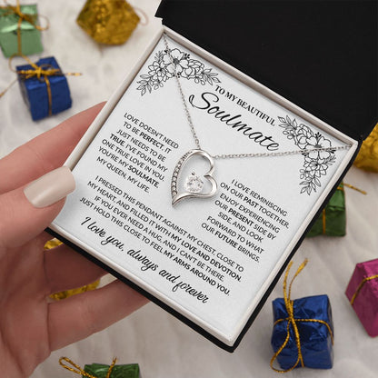 To My Beautiful Soulmate - My Love And Devotion, Forever Love Necklace