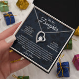 To My Daughter - Never Give Up, Forever Love Necklace Gift