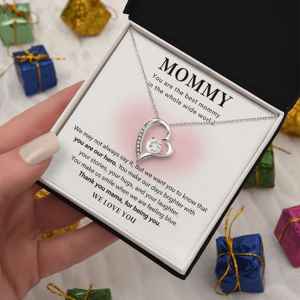 Mommy Forever Love Necklace from Kids, Mommy gift from Husband to Wife from Kids