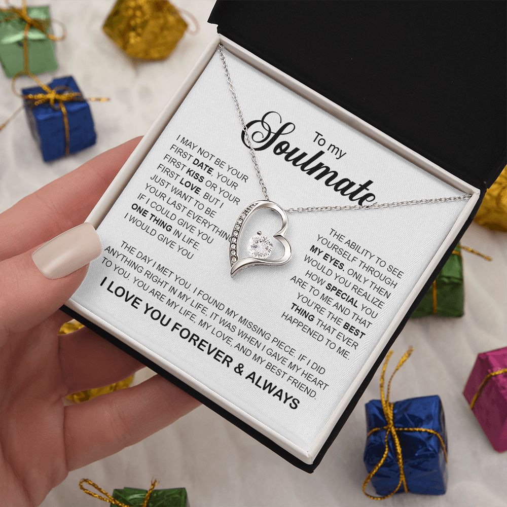 To My Soulmate | You Are My Missing Piece | Romantic Gift Forever Love Necklace