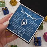 Necklace To My Daughter from Mom - Not Close By, I Love You My Love And Light - Forever Love Necklace