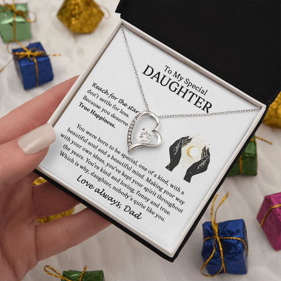 To My Special Daughter | Reach For The Stars | Forever Love Necklace