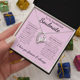 To My Smokin Hot Soulmate - Eternal Hope Necklace - Pink with Black Font