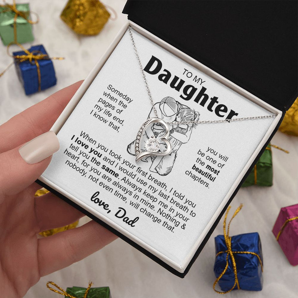 To My Daughter | You Will Be The Most Beautiful Chapters | Forever Love Necklace
