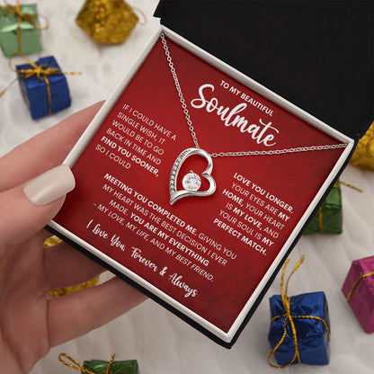 Your Soul Is My Perfect Match | Gift For Soulmate | Forever Love Necklace