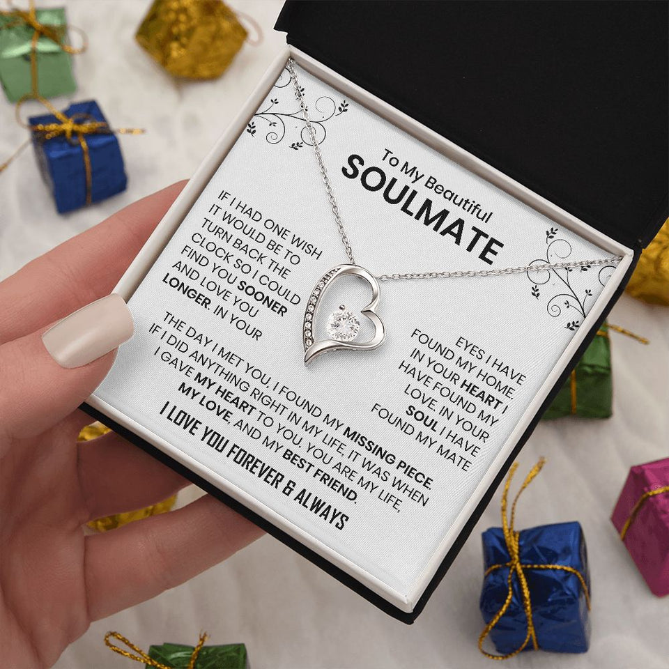 To My Beautiful Soulmate | If I Had One Wish | Forever Love Necklace
