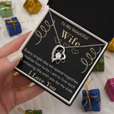 To My beautiful Wife Necklace, Romantic Gift, Birthday Gift, Forever Love Necklace