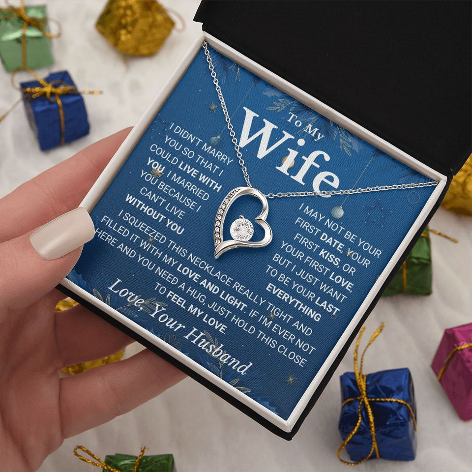 Wife Necklace from Husband - Without You - Forever Love Necklace, Best Necklace for Wife, Gift for Birthday, Anniversary