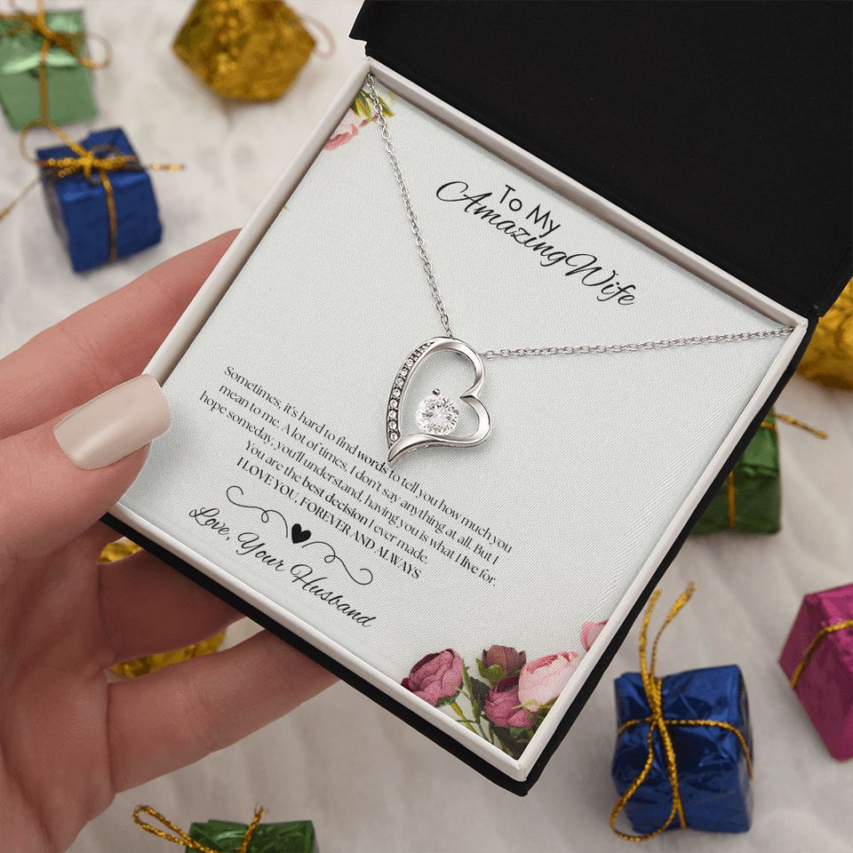 To My Amazing Wife - Forever Love Necklace Gift For Mom, necklace For Wife, Gift For Mother's Day