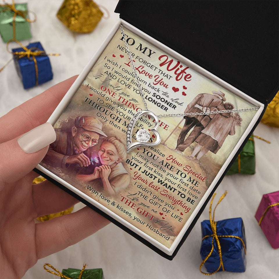 To My Wife From Husband | Never Forget That I Love You | Forever Love Necklace