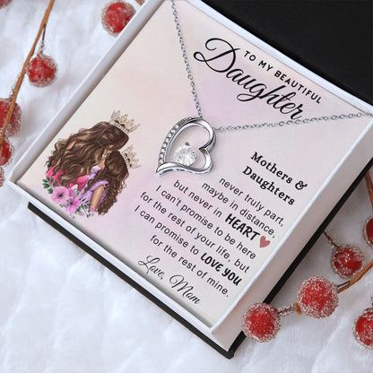 To My Beautiful Daughter From Mom | Proud Of You | Forever Love Necklace