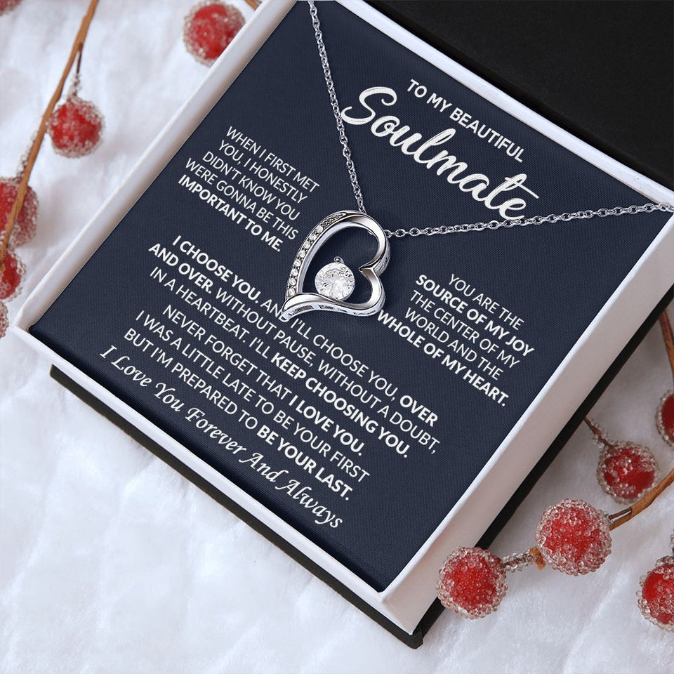 Soulmate I Choose You, Forever Love Necklace, Romantic Gift For Your Soulmate