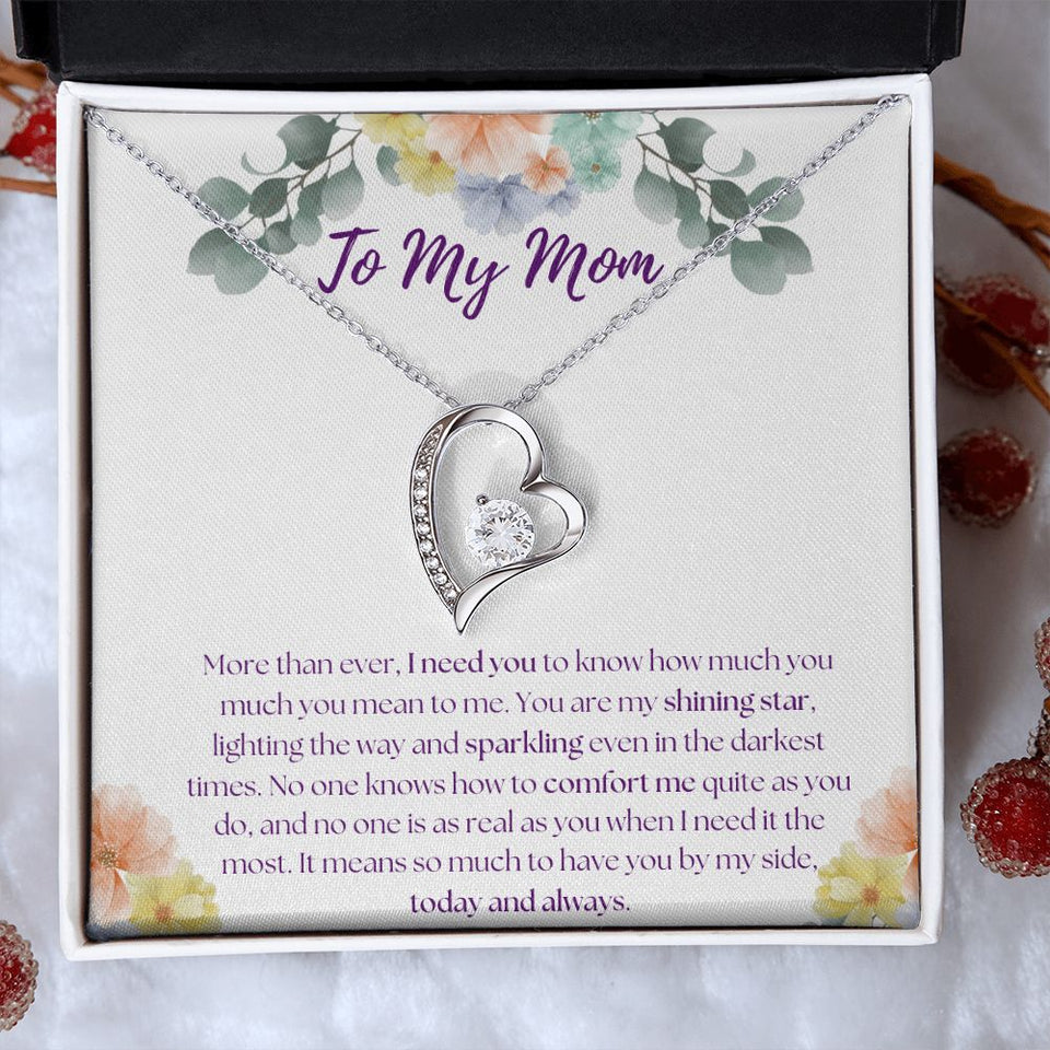 To My Mom - Shining Star - Forever Love Necklace Gift For Mom, necklace For Wife, Gift For Mother's Day