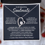 Soulmate I Choose You, Forever Love Necklace, Romantic Gift For Your Soulmate
