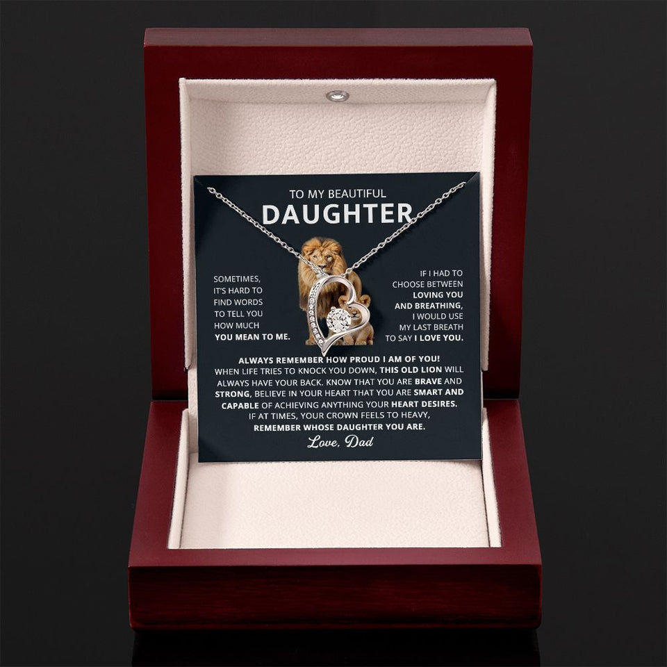 Daughter You Mean To Me, Forever Love Necklace, Best Gift For Daughter From Dad