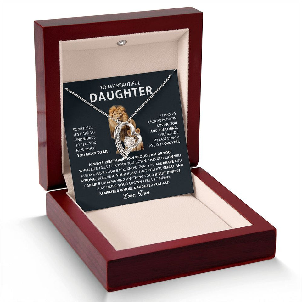 Daughter You Mean To Me, Forever Love Necklace, Best Gift For Daughter From Dad