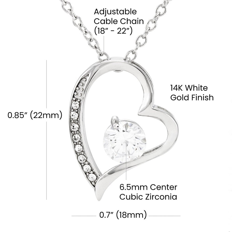Wife 5th Anniversary Forever Love Heart Necklace