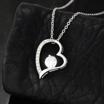 To My Daughter Necklace Never Forget Forever Love You, Best Gift for Daughter, Necklace for Daughter, Forever Love Necklace