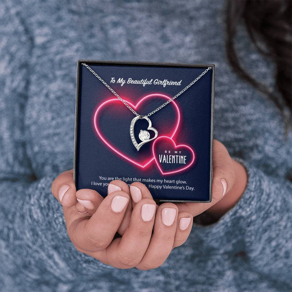 To My Girlfriend Be My Valentine Forever Love Necklace