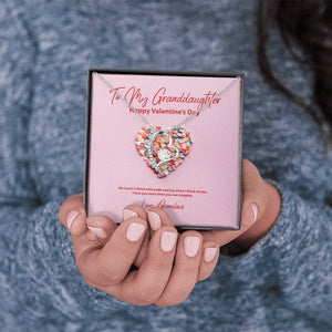 To My Granddaughter from Grandma Valentine's Day Forever Love Necklace