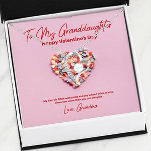 To My Granddaughter from Grandma Valentine's Day Forever Love Necklace