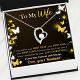 Namashops - Forever Love Necklace - To My Wife - Last Everything - Butterflies, Gift For Wife, For Mom, Gift For Christmas, Birthday