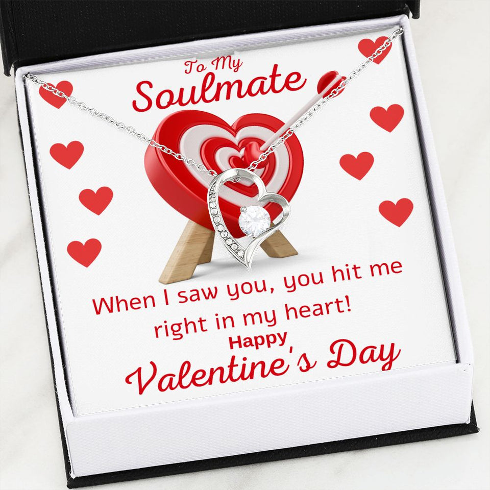 A  Forever Love Necklace To Happy Valentine's Day For Your Soulmate