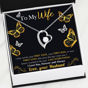 Namashops - Forever Love Necklace - To My Wife - Last Everything - Flying Butterflies, Gift For Wife, For Mom, Gift For Christmas, Birthday