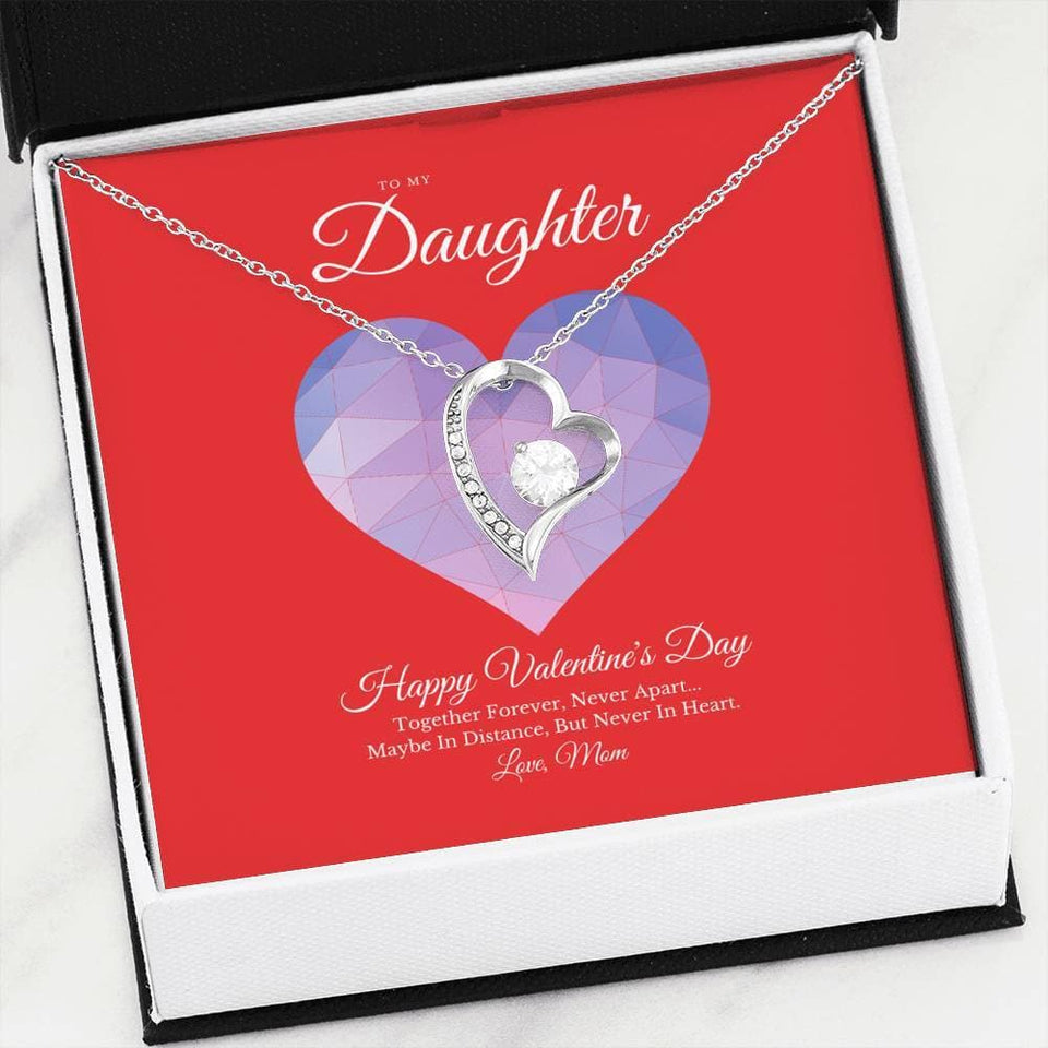 To My Daughter from Mom Valentine's Day Forever Love Necklace