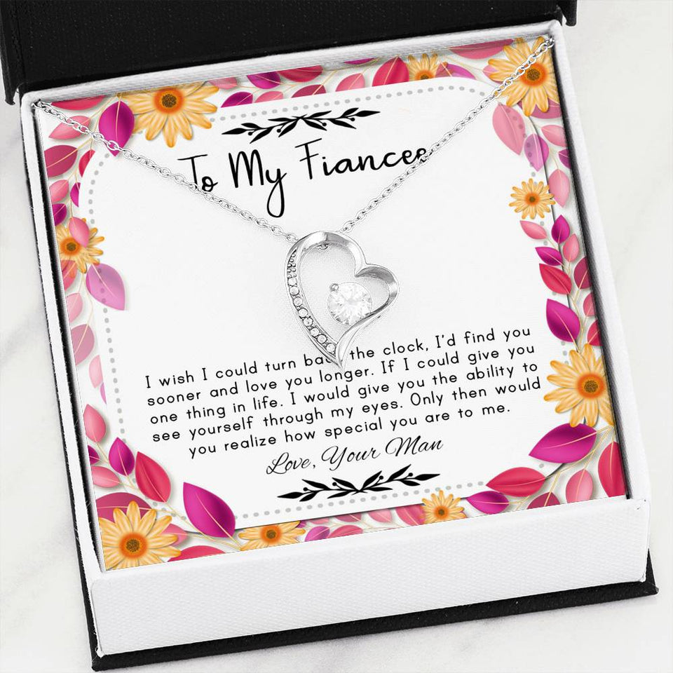 Turn Back The Clock - Gift For Fiancee Forever Love Necklace