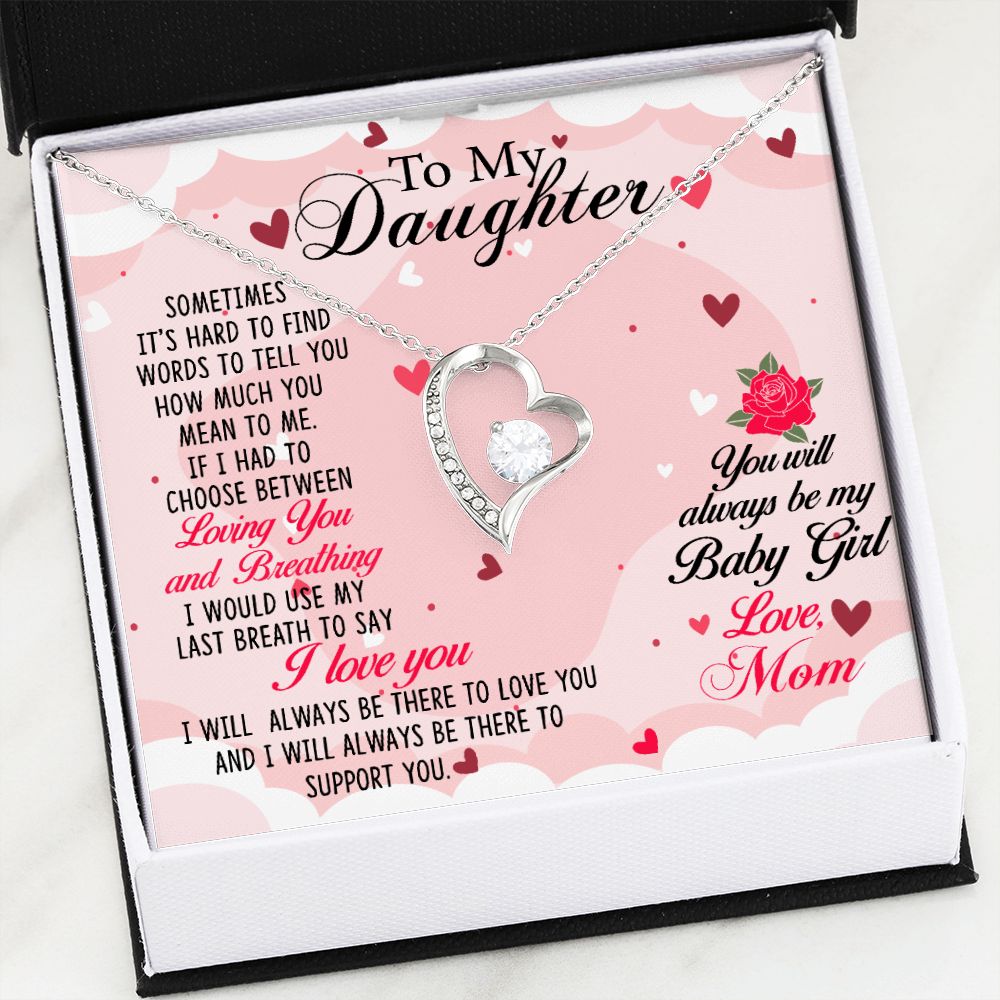 To my Daughter-01 Daughter Forever Love Heart Necklace
