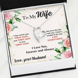 Namashops - Forever Love Necklace - To My Wife - F&W - Last Everything Card, Gift For Wife, For Mom, Gift For Christmas, Birthday
