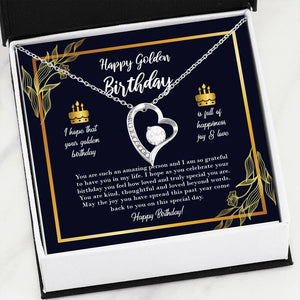 Happy Golden Birthday - Birthday Gift Forever Love Necklace