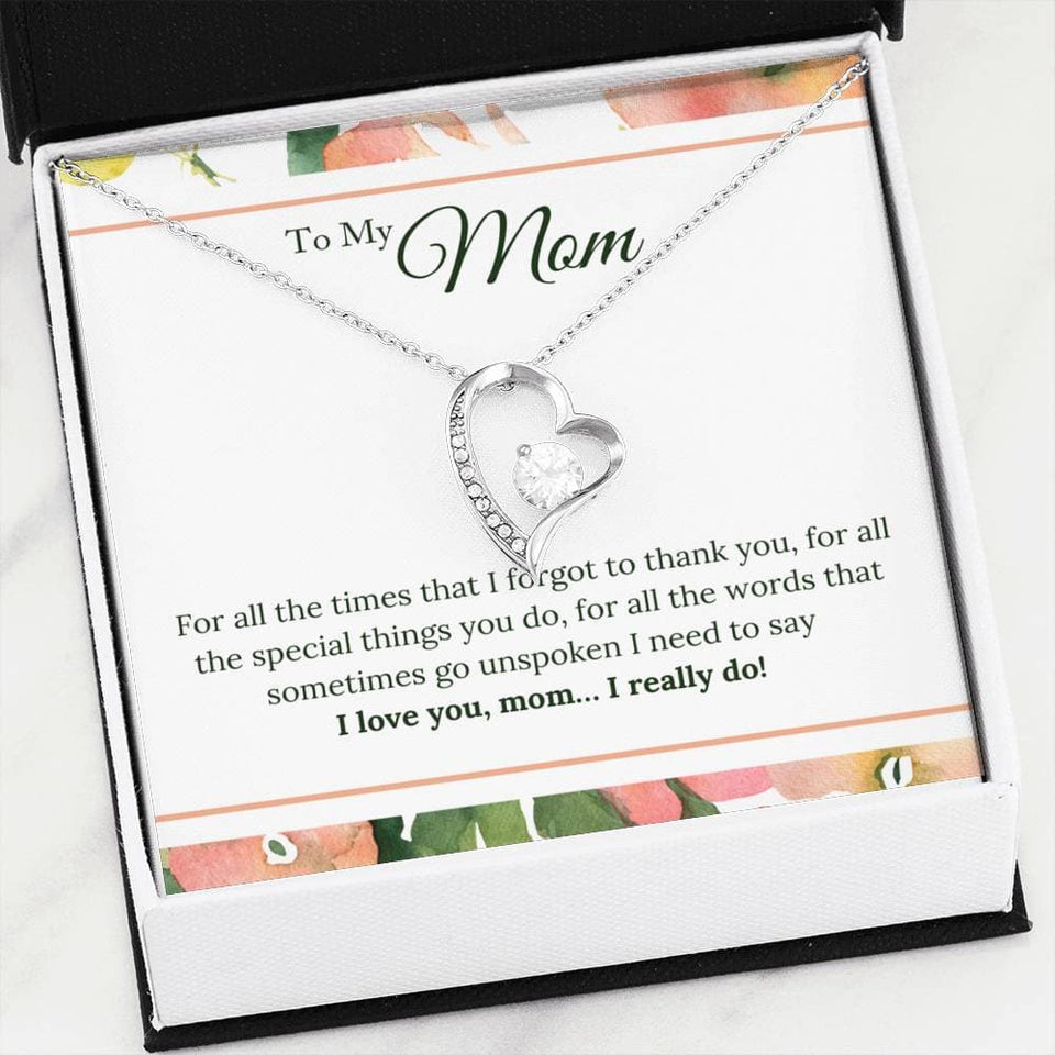 I Love You Mom I Really Do Forever Love Necklace