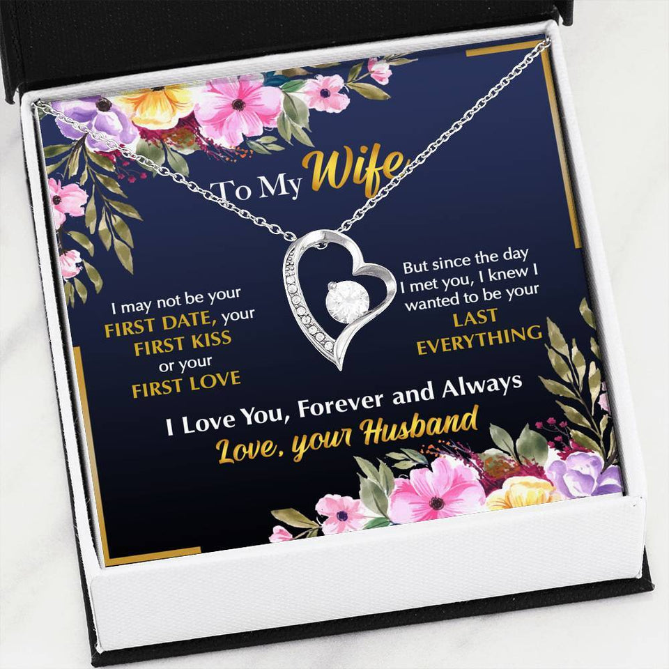 Namashops - Forever Love Necklace - To My Wife - B&G - Love You Forever Card, Gift For Wife, For Mom, Gift For Christmas, Birthday