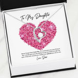 To My Daughter Love Dad Forever Love Necklace