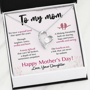 Namashops - Forever Love Necklace - To My Mom - Forever Love - We Have a Special bond, Gift For Wife, For Mom, Gift For Christmas, Birthday