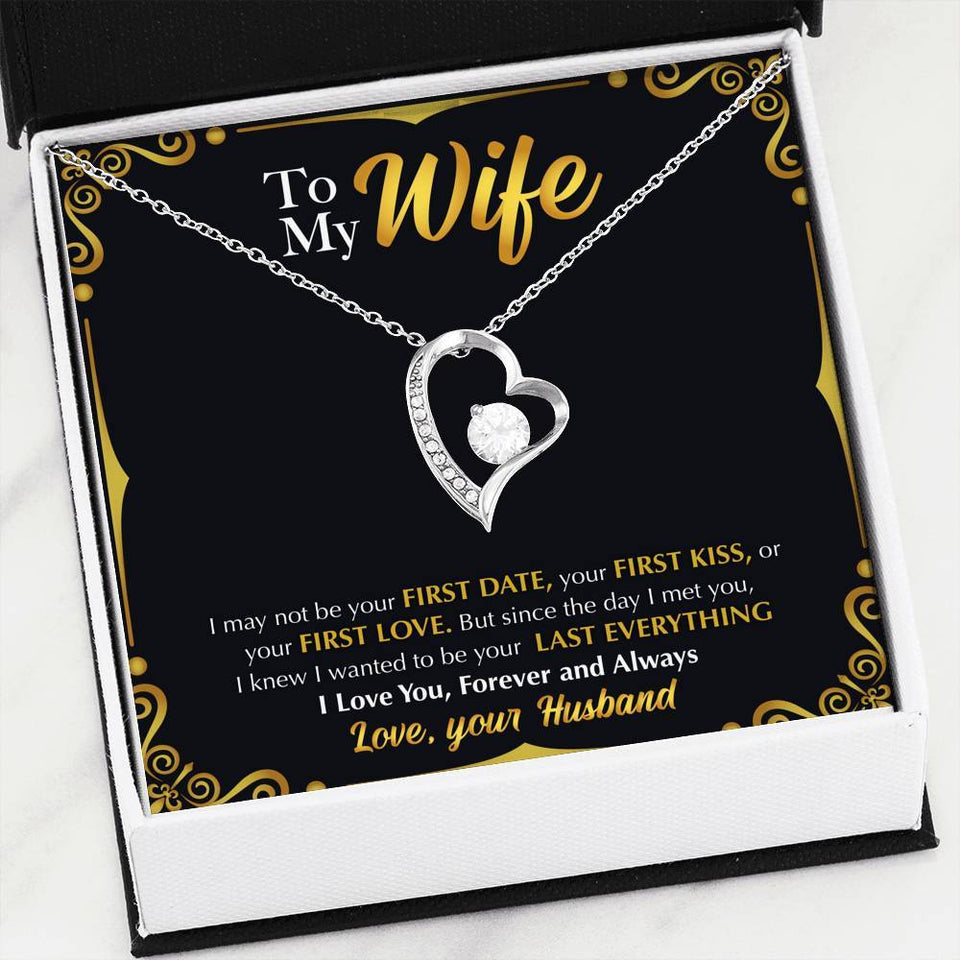 Namashops - Forever Love Necklace - To My Wife - Last Everything - Frame, Gift For Wife, For Mom, Gift For Christmas, Birthday