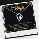 Namashops - Forever Love Necklace - To My Wife - Last Everything - Frame, Gift For Wife, For Mom, Gift For Christmas, Birthday