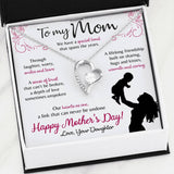 Namashops - Forever Love Necklace - To My Mom - Forever Love - Our Heart as One, Gift For Wife, For Mom, Gift For Christmas, Birthday