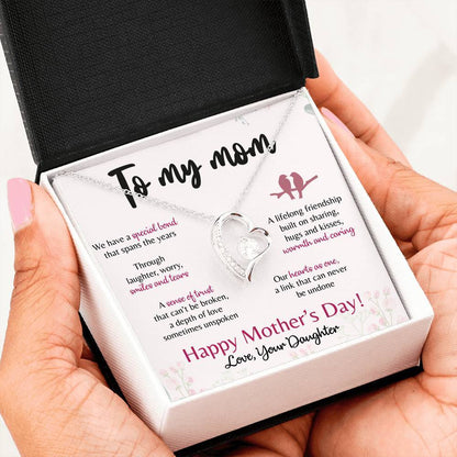 Namashops - Forever Love Necklace - To My Mom - Forever Love - We Have a Special bond, Gift For Wife, For Mom, Gift For Christmas, Birthday