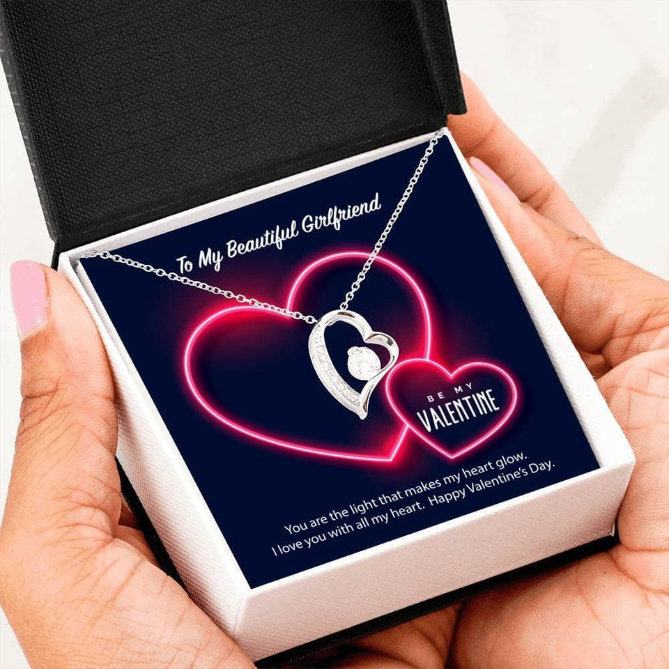 To My Girlfriend Be My Valentine Forever Love Necklace