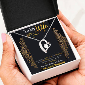 Namashops - Forever Love Necklace - To My Wife - Last Everything - Shine, Gift For Wife, For Mom, Gift For Christmas, Birthday