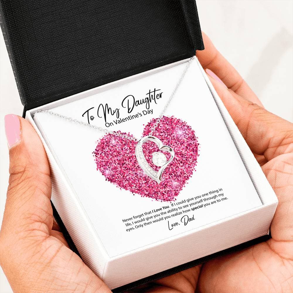 To My Daughter from Dad Valentine's Day Forever Love Necklace