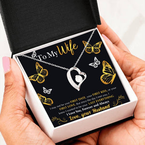 Namashops - Forever Love Necklace - To My Wife - Last Everything - Flying Butterflies, Gift For Wife, For Mom, Gift For Christmas, Birthday