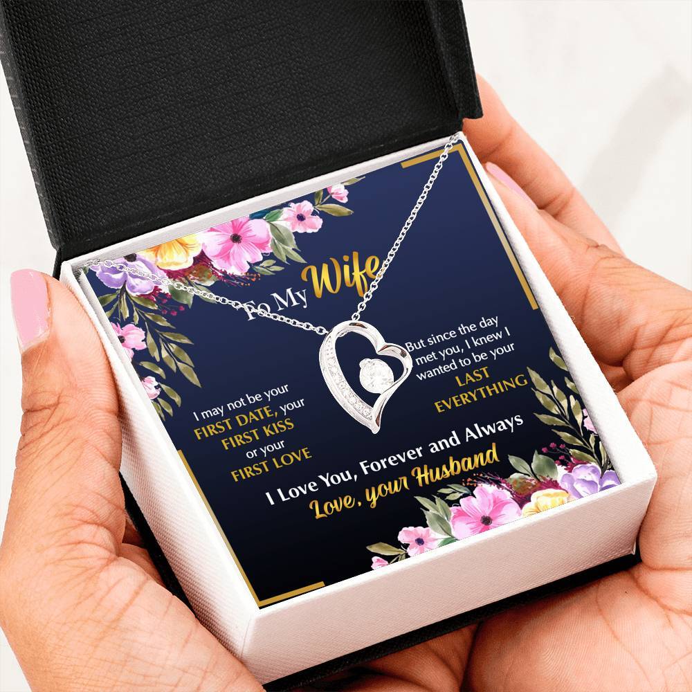 Namashops - Forever Love Necklace - To My Wife - B&G - Love You Forever Card, Gift For Wife, For Mom, Gift For Christmas, Birthday
